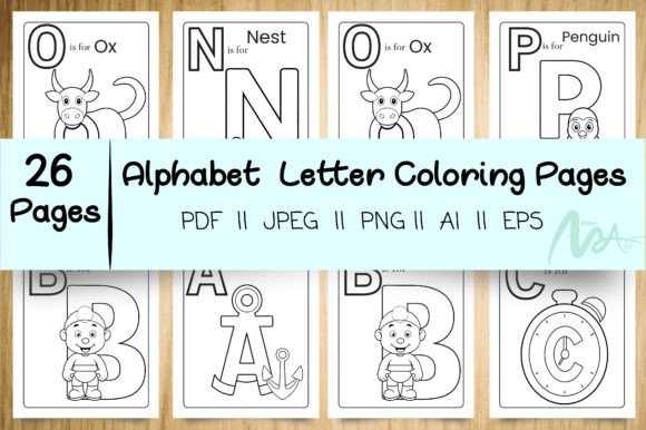Alphabet Letter Coloring Pages for Learning and Creativity