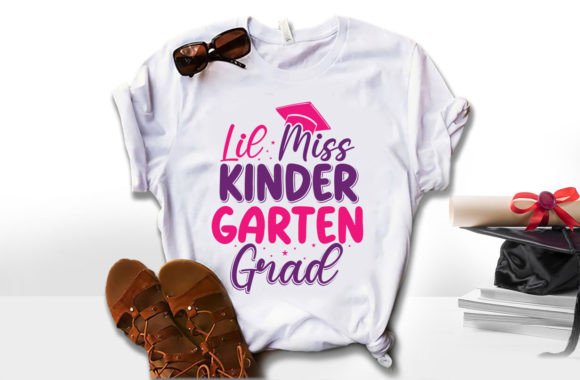 Back to School T-Shirt Designs: A Creative and Commercial Opportunity with LIL MISS KINDERGARTEN and High-Quality Typography