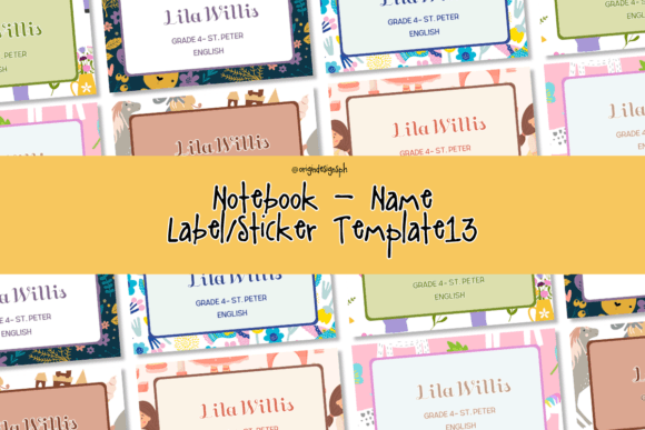 Canva Template - Name Labels13 PLR