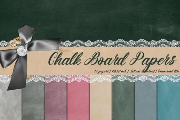 Chalkboard Texture Digital Papers