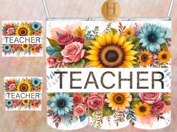 Sunflowers Teacher Tumbler Wrap 20oz: A Versatile Design for Creative and Educational Use